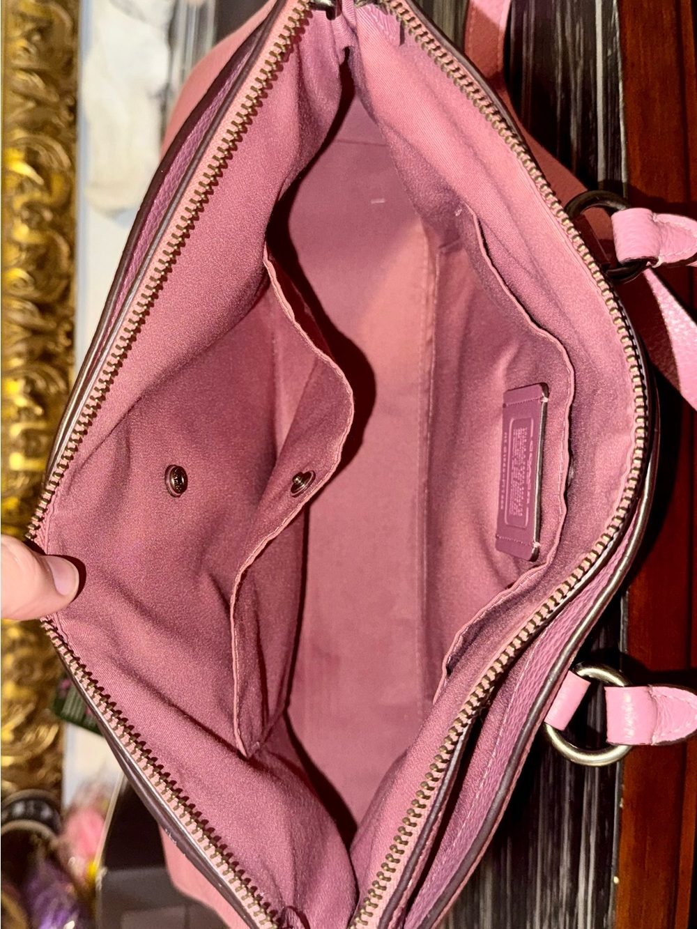 Coach Dusty Pink Mia Leather Satchel with Strap 2019 (F77884) - EUC $499 MSRP - Picture 6 of 15